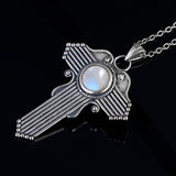 Moonstone Cross Necklace silver