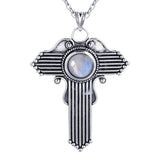 Moonstone Cross Necklace
