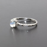Moonstone Engagement Ring Silver cheap