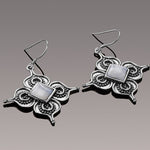 Moonstone Lotus Earrings silver