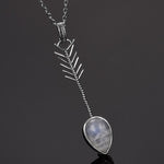 Moonstone Necklace Vintage silver
