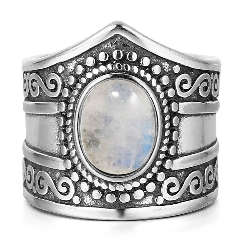 Large on sale moonstone ring