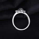 Raw Moonstone Engagement Ring silver