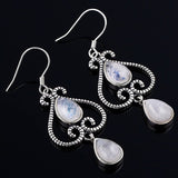 Real Moonstone Cabochon Earrings