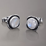 Tiny Moonstone Earrings clips