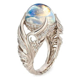 Vintage Rainbow Moonstone Ring