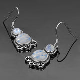 Wedding Moonstone Earrings silver