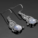 Moonstone Earrings Design 925 silver