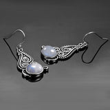 Moonstone Earrings Design silver