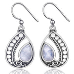 Moonstone Earrings Sterling Silver