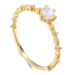 Moonstone Engagement Ring Gold