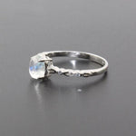 Moonstone Engagement Ring Silver cheap