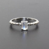 Moonstone Engagement Ring Silver love
