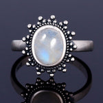 Moonstone Engagement Ring Vintage blue
