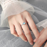 Moonstone Engagement Ring White Gold for her