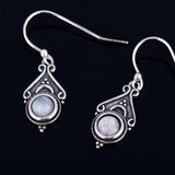 Moonstone Moon Earrings silver