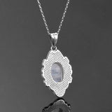 Moonstone Necklace Natural silver