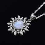 Moonstone Necklace Silver jewelry