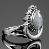 Moonstone Ring 925 sterling silver