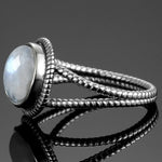 Moonstone Ring Antique silver