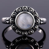 Moonstone Ring Finger silver