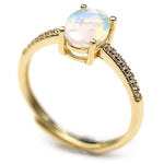 Moonstone Ring Set in Gold