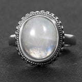 Moonstone Ring Simple Silver 925