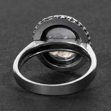 Moonstone Ring Simple Silver