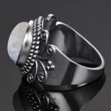 Moonstone Ring Vintage silver 925
