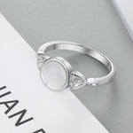 Moonstone Ring White Gold 925 silver
