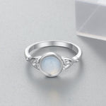 Moonstone Ring White Gold silver