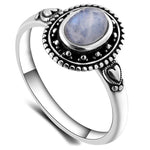 Moonstone Ring With Moon