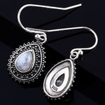 Moonstone Teardrop Earrings 925 silver