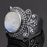 Moonstone vintage ring 925