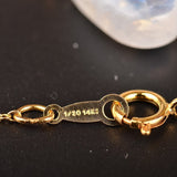 Moonstone Wedding Necklace 14k gold