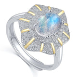 Natural Moonstone Engagement Ring
