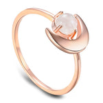 Pink Moonstone Engagement Ring