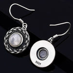 Quality Moonstone Earrings silver sterling 925