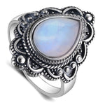 Blue Moonstone Ring Silver