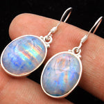 Real Rainbow Moonstone Earrings