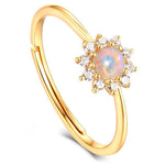 Simple Moonstone Engagement Ring gold
