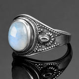 Vintage Blue Moonstone Ring rainbow