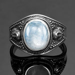 Vintage Blue Moonstone Ring silver