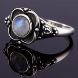 Vintage Fine Moonstone Ring 925 silver