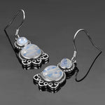 Wedding Moonstone Earrings silver