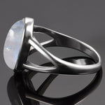 White Moonstone Ring silver